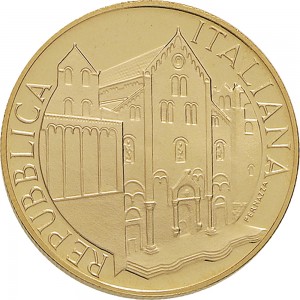 2386D 100.000 lire 1997 Basilica di San Nicola Roma Oro