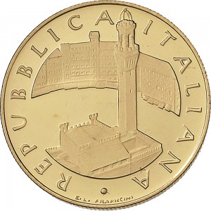 2388D 100.000 lire 1998 Torre del Mangia Roma Oro