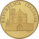 2390D 100.000 lire 1999 Basilica di San Francesco Roma Oro