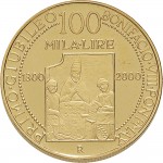 2392R 100.000 lire 2000 Primo Giubileo Roma Oro