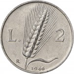 1881R 2 lire 1946 Spiga Roma Alluminio