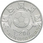 2438R 200 lire 1989 Mondiali di calcio Italia 