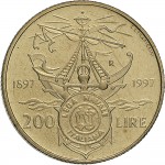 1948R 200 lire 1997 Stemma Lega navale italiana Roma Bronzital
