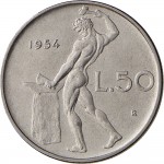 2024R 50 lire 1954 Vulcano 1° tipo Roma Acmonital