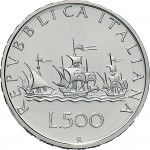 1772R 500 lire 1958 Caravelle Roma Argento