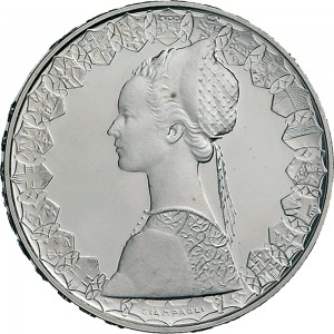 1772D 500 lire 1958 Caravelle Roma Argento