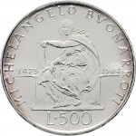 2397R 500 lire 1975 Michelangelo Buonarroti Roma Argento