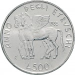 2409R 500 lire 1985 Anno degli etruschi Roma Argento