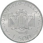 2408R 500 lire 1985 Anno europeo della musica Roma Argento