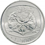 2418R 500 lire 1987 Famiglia Roma Argento