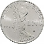 2422R 500 lire 1987 Giacomo Leopardi Roma Argento