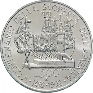 2444R 500 lire 1989 Scoperta dell