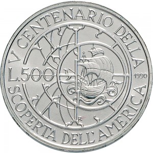 2450R 500 lire 1990 Scoperta dell