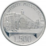 2456R 500 lire 1991 Ponte Milvio Roma Argento