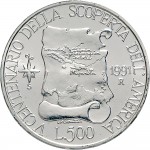 2458R 500 lire 1991 Scoperta dell