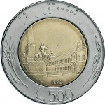 1861R 500 lire 1992 Piazza del Quirinale Roma Acmonital e Bronzital