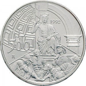 2476R 500 lire 1992 Piero della Francesca Roma Argento