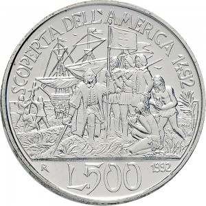 2468R 500 lire 1992 Scoperta dell
