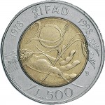 1900R 500 lire 1998 IFAD Roma Acmonital e Bronzital