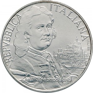 2518D 5.000 lire 1997 Canaletto Roma Argento