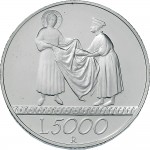 2532R 5.000 lire 1999 Anno Duemila (La Fede) 2° tipo Roma Argento
