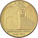 2389R 50.000 lire 1998 Chiesa di San Giovanni degli Eremiti Roma Oro