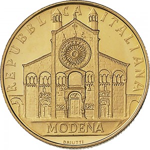 2391D 50.000 lire 1999 Duomo di Modena Roma Oro