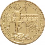 2393R 50.000 lire 2000 Benvenuto Cellini Roma Oro