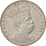1694D 4/10 di tallero da 2 lire 1896 Valore su due rami di alloro Roma Argento