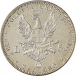 1692R Tallero da 5 lire 1896 Aquila spiegata Roma Argento