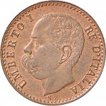 1307D 1 centesimo 1895 Valore entro semicorona di alloro e quercia Roma Rame