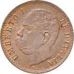 1309D 1 centesimo 1896 Valore entro semicorona di alloro e quercia Roma Rame