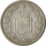 1282R 1 lira 1883 Scudo sannitico Roma Argento