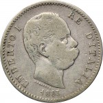 1282D 1 lira 1883 Scudo sannitico Roma Argento