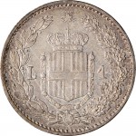 1284R 1 lira 1886 Scudo sannitico Roma Argento