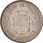 1285R 1 lira 1887 Scudo sannitico Milano Argento
