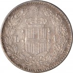 1286R 1 lira 1892 Scudo sannitico Roma Argento
