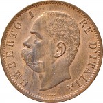 1296D 10 Centesimi 1893 Valore entro semicorona di alloro e quercia 2° tipo Birmingham Rame