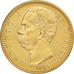 1246D 100 lire 1883 Scudo sannitico 1° tipo Roma Oro