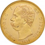 1248D 100 lire 1891 Scudo sannitico 2° tipo Roma Oro
