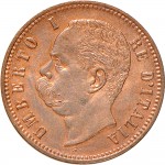 1302D 2 centesimi 1897 Valore entro semicorona di alloro e quercia Roma Rame