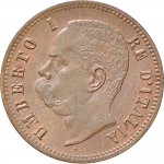 1305D 2 centesimi 1900 Valore entro semicorona di alloro e quercia Roma Rame