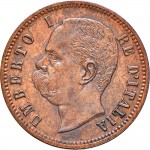 1306D 2 centesimi 1900 Valore entro semicorona di alloro e quercia Roma Bronzo