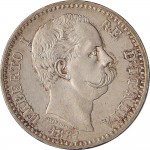 1272D 2 lire 1881 Scudo sannitico 1° tipo Roma Argento