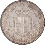1273R 2 lire 1882 Scudo sannitico 1° tipo Roma Argento