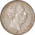 1278D 2 lire 1887 Scudo sannitico 2° tipo Roma Argento