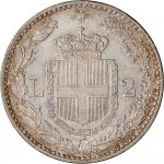 1281R 2 lire 1899 Scudo sannitico 2° tipo Roma Argento