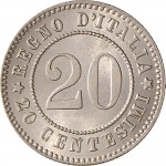 1291D 20 centesimi 1894 Corona Roma Cupronichel