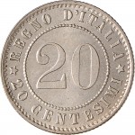 1292D 20 centesimi 1894 Corona Roma Cupronichel