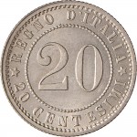 1293D 20 centesimi 1895 Corona Roma Cupronichel